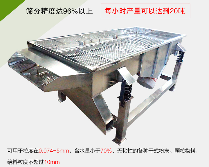 糧食篩分機(jī)各種干式粉末、顆粒物料，給料粒度不超過(guò)10mm